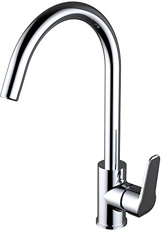 Clever 60183 Grifo de Cocina Monomando Repisa, caño tubocolor Cromado