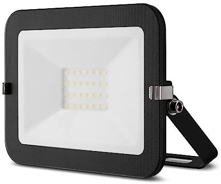 REV MIRANO LED Strahler für außen – IP65, LED Lampe 20W, 1800lm, 6500K – ideal für Hofeinfahrten, Garagen & Hauseingänge - schwarz
