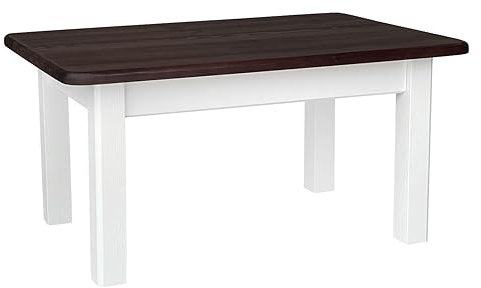 k koma Table basse en bois de pin blanc miel nouveau fabricant - Noyer (50 x 50 cm)