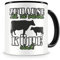 Samunshi® Kühe Tasse mit Spruch Zuhause - Geschenk für Fans, Lustige Kaffeetasse zum Geburtstag, Schwarz 300ml