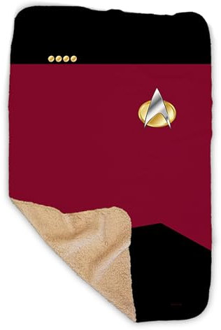 Star Trek: The Next Generation Command Uniform Sherpa-Decke, offizielles Lizenzprodukt (94 x 144,8 cm)