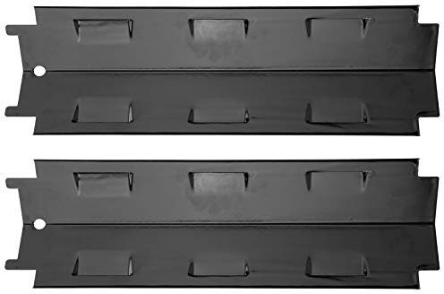 2 Stück Grill Heizplatte, Hitzeschild aus Edelstahl für Grill Heizzelte Flammenverteiler Schild Brenner Zelte Gasgrill Deflektor BBQ Hitzeschild Brennerabdeckung Zubehör
