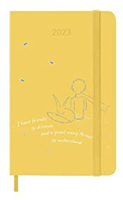 Moleskine Wochenplaner 2023, 12-monatiger Kalender, Limitierte Edition Le Petit Prince, Wochenplaner mit Hardcover und Elastischem Verschluss, Taschenformat 9 x 14 cm, Farbe Gelb