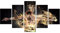 MPPSU Kunstdrucke Modular Wandkunst Modern Wanddekoration Wandbilder Wohnzimmer Schlafzimmer Leinwandbild 5 Teiliges Leinwände Kreatives Geschenk Mit Rahmen One Piece Anime-Poster Ruffy Manga