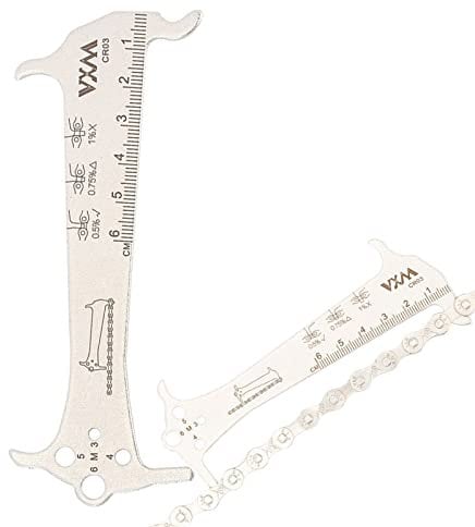 VIEVRE Kettenverschleißlehre, Kettenmesslehre Fahrrad, Kettenverschleiss Kettenmesslehre, Kettenlehre, Scheibenbremsen (für Shimano, Avid, Hayes, Magura) Nietwerkzeug, Kettenmesslehre