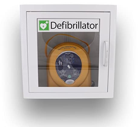 Notfallretter Set Defibrillator AED PAD360P mit Metallwandkasten & Standortwinkel