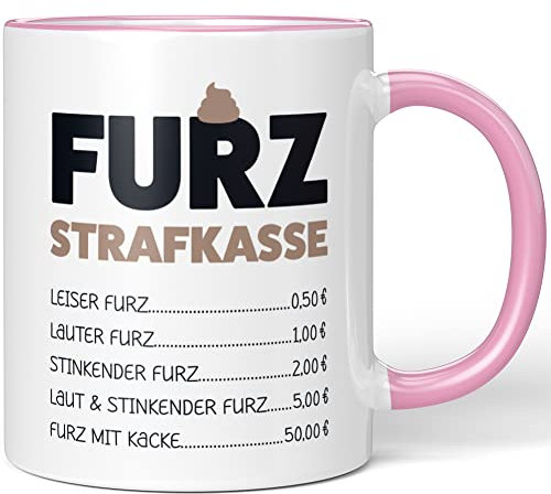 JUNIWORDS Tasse, Furz Strafkasse, Rosa (1008755)