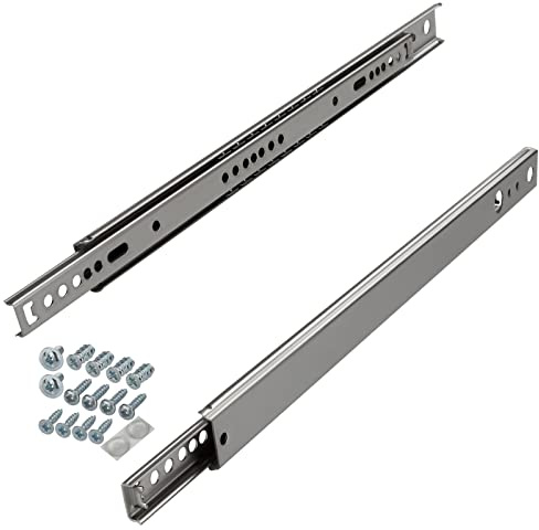 SOTECH 1 Paar Teilauszüge KT-15-H27-L438-NF-MS 438 mm Traglast 15 kg | Standardausführung Teleskopschiene inkl. Schraubenset