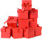 12 Pack kleine Geschenkboxen mit Deckeln, quadratische Boxen mit Deckeln, perfekt für Hochzeiten, Verlobungen, Abschlussfeiern, Feiertage, Weihnachten, Geburtstag, Vatertag (Rot 10 cm)