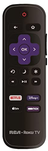 OEM Replacement Remote Control Compatible with All RCA Roku TV Smart TVs【Not for Roku Stick and Roku Box】 (Netflix/Disney Plus/Apple TV+ / HBO Max)