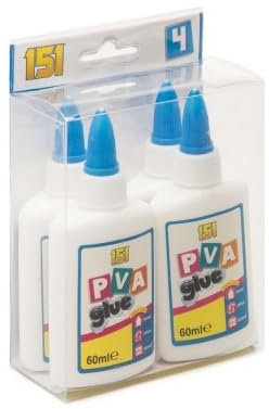 151 PVA Glue bottles Washable Safe Glue Ideal School Craft Home Office NON Toxic, White