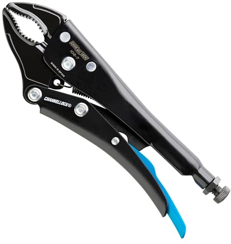 Channellock Locking Pliers 102-7 - Curved Jaw with Cutter, Epoxy Resin Coating, Forged Steel - 7 In