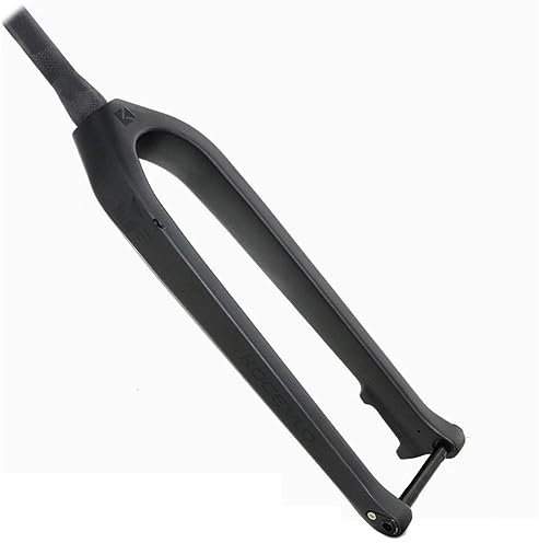 LHHL 29 Pouces Vélo De Montagne Fibre De Carbone Fourche Rigide 1-1/8 Tube Conique Fourche Avant VTT Frein À Disque Fourche À Vélo avec Axe Traversant 15X110mm (Color : Black Matte, Size : 29)