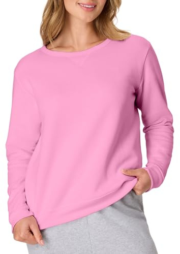 Hanes Felpa EcoSmart Crew Maglia di Tuta Donna (Pacco da 1)