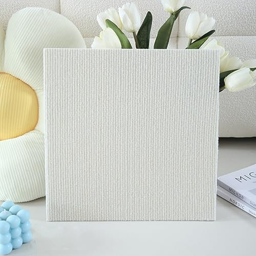 60 Stück Selbstklebende Teppichfliesen, Waschbar, 30x30 cm Fußmatten, Abziehen Und Aufkleben, Staubsaugen, Nahtlose Verbindung(Color:Beige)