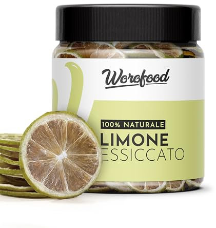 ITALIA SPEZIE - Limone essiccato a fette al naturale, senza zucchero, senza additivi, 30 g - slices di limone Italiano disidratato per cocktail, infusi, tè, decorazioni