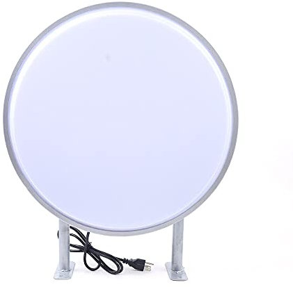 Caja de luz LED redonda de 20 pulgadas | Aleación de aluminio + soporte de hierro + acrílico | Fácil instalación | 50.000 horas de vida útil