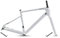 Gravel Rennrad-Rahmensatz Carbon 700C 45/48/51/54CM Scheibenbremse Rahmen Vorne 12x100mm Hinten 12x142mm Steckachsenrahmen Interne Verlegung Leichtgewicht(White,54CM)