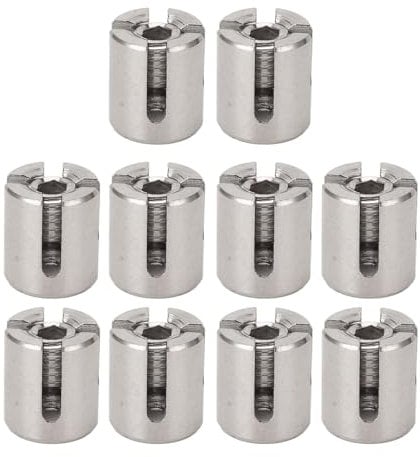 Kreuzkabelschellen Drahtseil, 10 Stücke 3 mm Edelstahl Kreuz Drahtseilgitter, Edelstahl-Kreuzklemme, Kreuzkabelklemmen, 316 Edelstahl-Geländer, Wandsystem-Zubehör