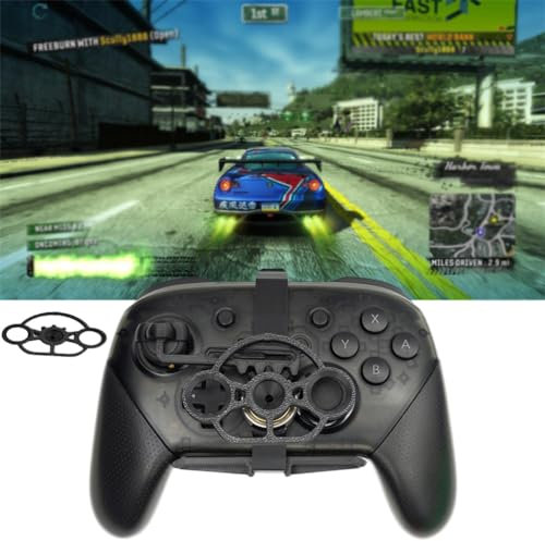 Genérico For Switch Pro Volante Accesorio, Mini Volante Impreso en 3D para Juegos de Carreras, se Adapta al Mando