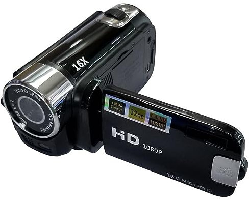 nmbhus Caméscope Numérique HD DV De 16 Mégapixels for Étudiants(Black+Card Reader)