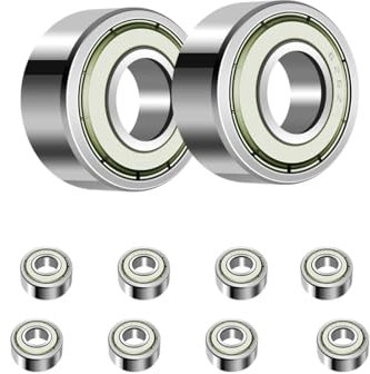 ANGEEK 10 Stück 626 ZZ Kugellager 6 mm x 19 mm x 6 mm,Vorgeschmiert,Doppeldichtung, 626ZZ Rillenkugellager