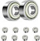 ANGEEK 10 Stück 626 ZZ Kugellager 6 mm x 19 mm x 6 mm,Vorgeschmiert,Doppeldichtung, 626ZZ Rillenkugellager