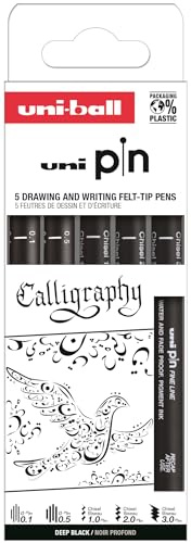 Uni-Ball Stift-Set, 5 Stück, Kalligraphie