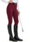 H.MILES Reitleggings Damen Vollbesatz High Waist Elastische Reithose Damen mit Handytasche Gürtelschlaufen Rot M