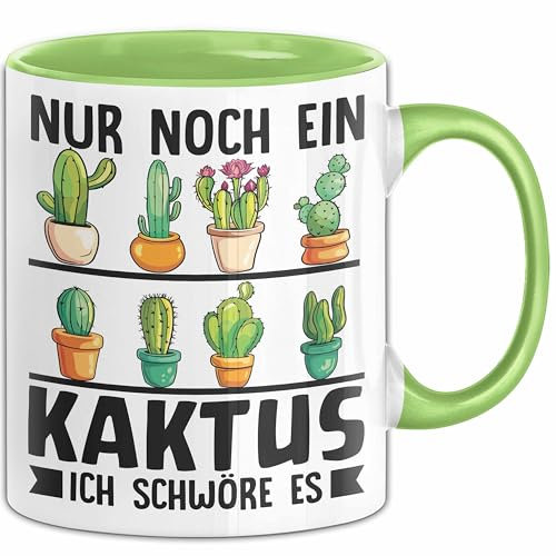 Kaktus-Sammler Tasse Geschenk Nur Noch Ein Kaktus Ich Schwöre Es (Grün)