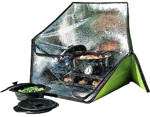 Mavdecll Four Solaire Haut de Gamme, cuiseur Solaire extérieur Portable, Four de Camping Pliable renforcé, Aucun feu ni électricité requis (à l'exclusion des casseroles et des Supports)