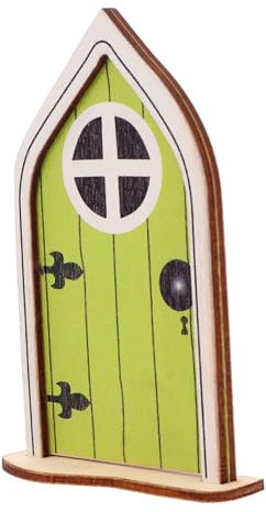 BESPORTBLE Ornament Aus Dekoration Für Garten Miniatur Fee Tür Schmuck Für Layout Bastelholz Dekoration Für Märchenwelt Szene