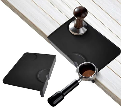 Coffee Tamper Mat, Tamping Mat Black Silicone Food Grade Pad 8 X 6 Inch Coffee,Coffee accessories machine mat, barista accessories Waterproof and Heat Resistant
