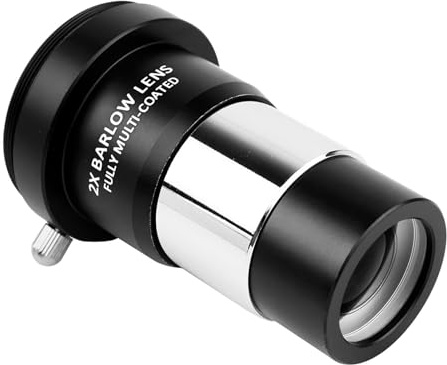 Nybhyjka Lente di ingrandimento telescopico – 3,2 cm completamente in metallo telescopio astronomico accessorio, ingrandimento 2x impermeabile ottica acromatica interfaccia di connessione