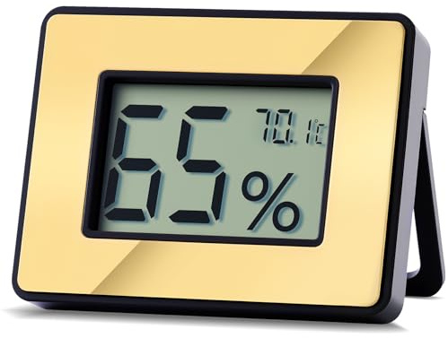 Termometro Igrometro per Interni, Igrometro Digitale da Scrivania con Monitoraggio Umidità e Temperatura, Commutatore °F/°C, Termometro Interno per Umidor, Casa, Serra