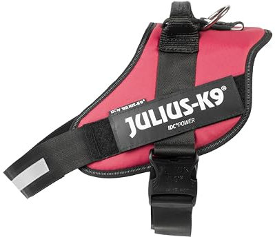 IDC Powergeschirr, 3XL, Viva Magenta - Reflektierendes Hundegeschirr mit Logo-Feld, verstellbar, atmungsaktiv, Bewegungsfreiheit, Oeko-TEX Zertifiziert, für kleine, mittlere & große Hunde