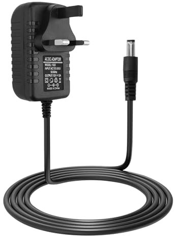 Universal 12V 2A Power Supply AC/DC Adapter, Input 100-240V 50/60Hz, Output 12V 2A 24W with 1.5m Cord, DC 5.5mm x 2.5mm Plug for LED Strips, CCTV Cameras, Routers, IP Cameras & More