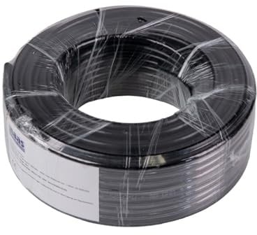 MAAS RG 58-C/U ECO - Cable coaxial (25 m, conductor interno de cobre, 25 m), color negro