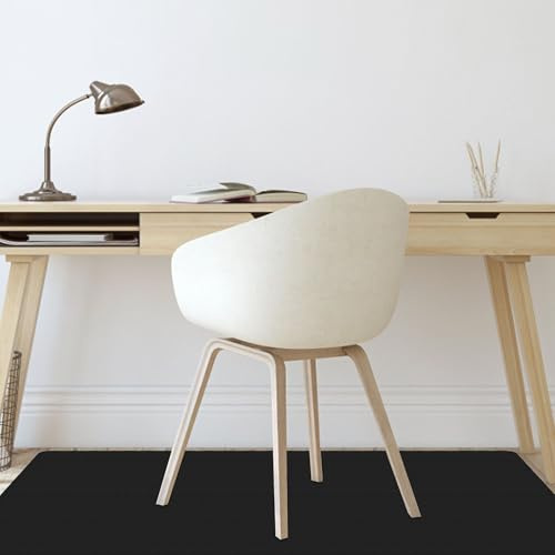 Bodenschutzmatte Bürostuhl 120 x 200 cm Schützt vor Kratzern Abnutzung Teppich Bürostuhl Matten Multifunktionaler für Parkett Und Hartböden Unterlage, Schwarz