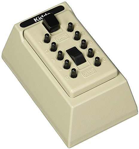 Kidde AccessPoint 001409 KeySafe Original Push Button Combination Permanent Key Lock Box, 5-Key, Clay