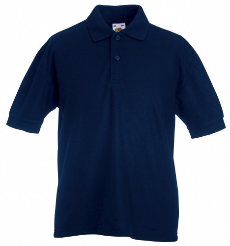 Fruit of the Loom Kid's Polo Shirt in Deep Navy Age 12-13