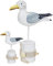 Möwe auf Poller, 20cm Maritime Dekoration