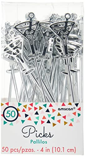 Amscan 50-Electroplated Cocktail Picks