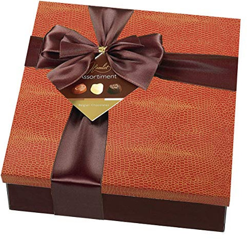Chocolat HAMLET- Belgian chocolates - Assortiment de chocolats noir, lait, blanc -Papier cadeau - 500g
