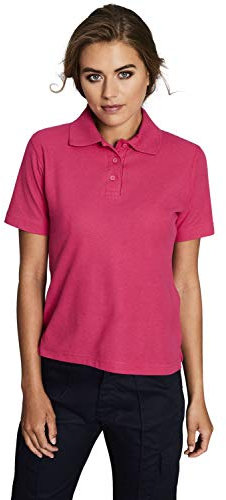 Polo da donna, a maniche corte, Casual rosa Rosa intenso