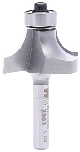 1/4 Shank, 3/8 Radius x 1-1/4 Diameter x 5/8 Cutting Length - Roundover Bit, Whiteside# 2003