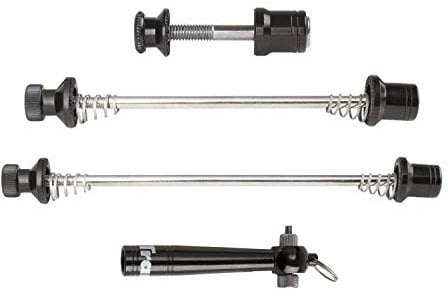 TranzX Unisex – Erwachsene Tranz X Schnellspanner-Set mit Spezialschlüssel als Diebstahlschutz, schwarz