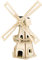 Pebaro 834/1 Solar Holzbausatz Windmühle, 3D Puzzle, Modellbausatz, Basteln mit Holz, Holzpuzzle, Bastelset, vorgestanzte Holzplatte, ausbrechen, zusammenstecken, fertig, Geschenkidee, 8 x 12 x 21 cm