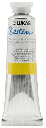 LUKAS BERLIN OIL 37 ml - Wassermischbare Ölfarbe in Premium-Qualität - Farbton Kadmiumgelb hell (imit.)