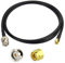 Eightwood SMA Cavo SMA Maschio a BNC Maschio Cavo a spirale Cavo di prolunga dell'antenna CB Radio RG58 100cm per SMA Antenna 4G PC LAN TYT portatile Ham Radio